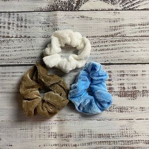 3 Pack Handmade Velvet Scrunchies